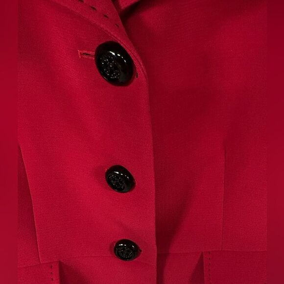 Tahari Arthur S Levine Raspberry Pink Classic Chic Minimalist Fitted Blazer 10 - Picture 6 of 13